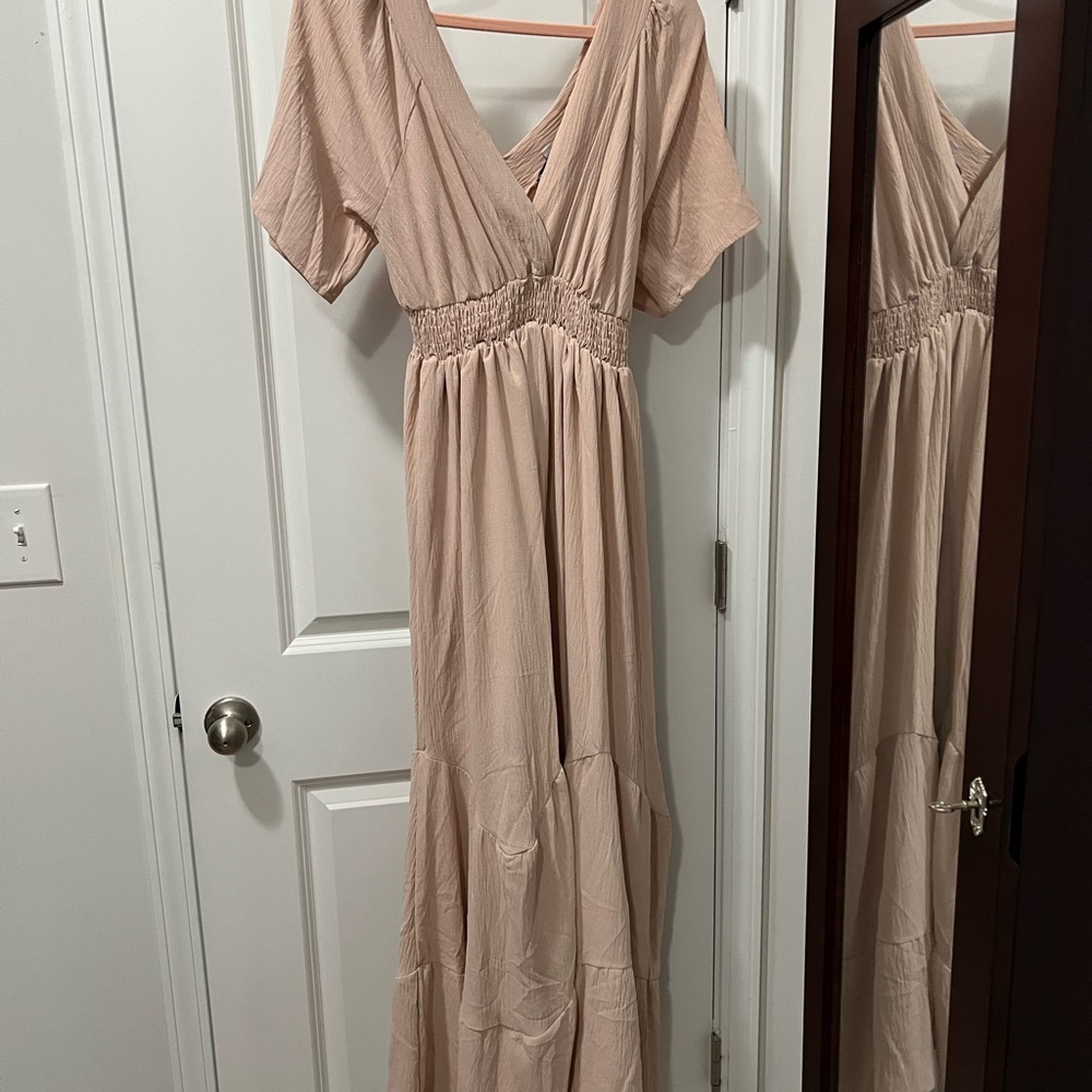 Elegant Blush Maxi Dress